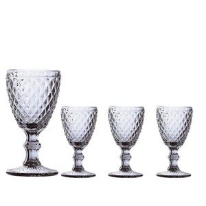 6462 CONJ TACA VINHO BICO ABACAXI 265ML