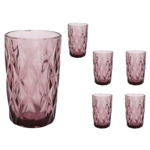 6498 JOGO COPOS ALTO LILAS DIAMOND 350ML