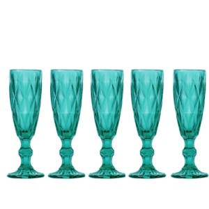 66934 JOGO TACAS CHAMPAGNE AZUL TIFFANY DIAMOND 140ML