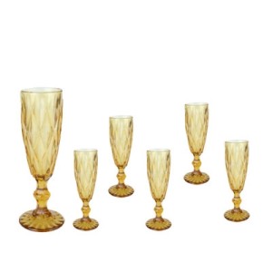 66935 JOGO TACAS CHAMPAGNE AMBAR DIAMOND 140ML