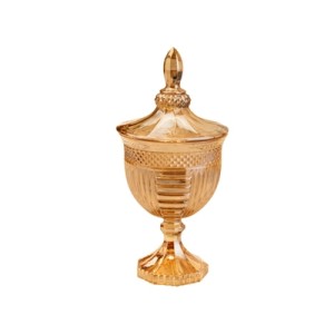 7419 POTICHE SANTORINI AMBAR C/PE 11,5X24,5CM