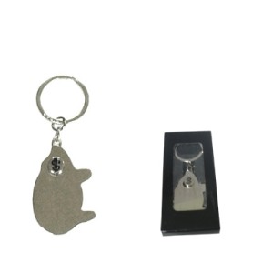 C009438 CHAVEIRO DE METAL FORMATO DE PORCO