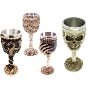 CI8800359 TACA CAVEIRA INOX C/RESINA 150ML