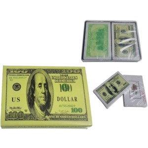 DJ-4020 JOGO BARALHO DOLLAR PLASTICO C/ESTOJO