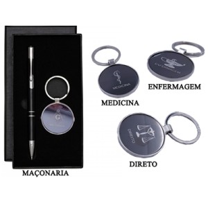 PB-2001 KIT CANETA/CHAV PROFISSOES 17X9X2CM