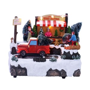 068-968686 VILA NATALINA COM LUZ 17,5CM