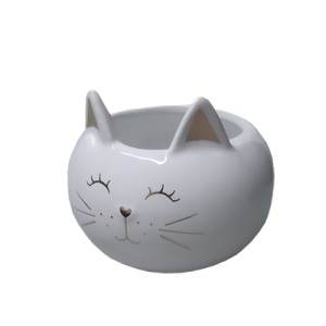 BRQX-10113 VASO CACHEPOT GATO 9,5X10X10CM