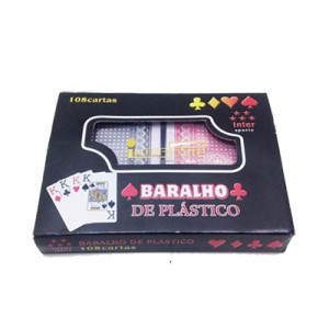 HT63801 JOGO BARALHO DE PLASTICO 108 CARTAS