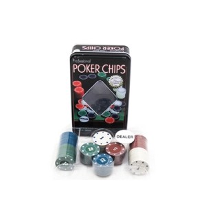 JG170302 FICHAS P/POKER C/100PCS 19,6X4,7X11