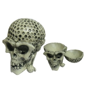 OM-17019H CRANIO CINZEIRO EM RESINA