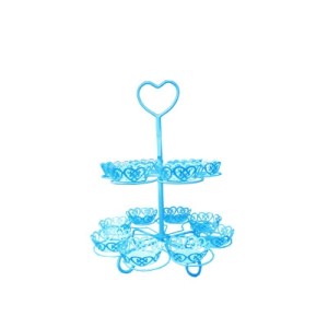 SA628-2AZ DOCEIRA DUPLA P/CUPCAKE AZUL