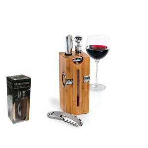 SX071-1 KIT PARA VINHO 6PCS 6,5X22X6,5CM