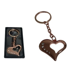 VGC0010077 CHAVEIRO CORACAO ROSE 10CM