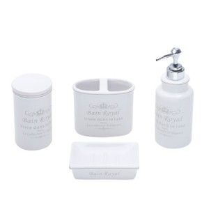 25735 CONJ 4PCS P/BANHEIRO ROYAL BRANCO