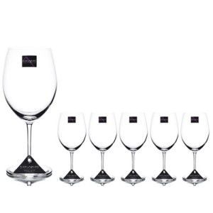 125 JOGO 6 TACAS BORDEAUX TITANIO 745ML