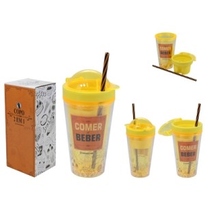 X10020803 COPO CANUDO COMER E BEBER 2 EM 1
