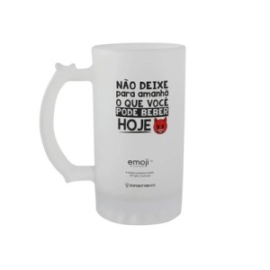 X10022929 CANECA CHOPP BEBER HOJE FOSCA 450ML