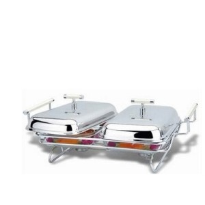 13050 RECHAUD RETANGULAR 2X1,5L REGENT INOX