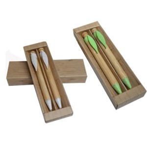 1340BP JOGO CANETA E LAPISEIRA BAMBU 14CMDescrição: