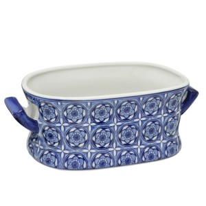 118-437 CACHEPOT DECORATIVO PORCELANA 35,5X21,5X14CM