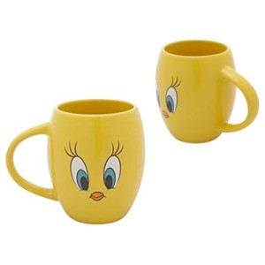 43441 CANECA PORC BULGING WB LOONEY TWEETY AMARELO 8X10X11,5CM 500ML