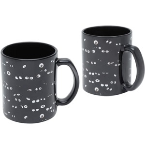 43330 COPO COM ALÇA DE VIDRO MAGICA UVL MINIONS CHARACTERS PTO/AMARELO 330ML