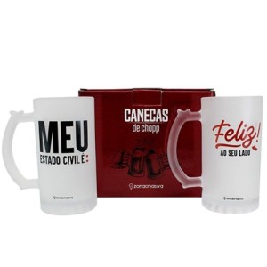 X10140622 KIT 2 CANECA CHOPP ESTADO CIVIL 450ML
