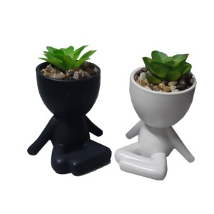 BRSM-10263 VASO BOB DECORATIVO 11,5X9,5X8,5CM