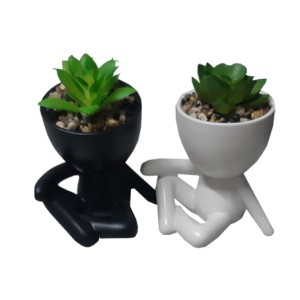 BRSM-10264 VASO BOB DECORATIVO 12,5X10X9,5CM