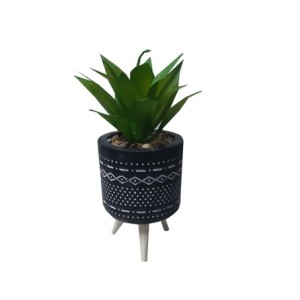 BRSM-10268 VASO DECORATIVO COM PLANTA 17,5X7X7CM