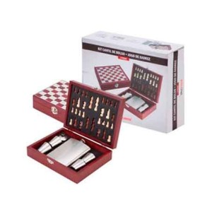 BR190102 KIT CANTIL DE BOLSO 6 PCS + JOGO DE XADREZ 22X6X17CM