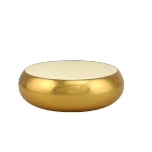 61082 CACHEPOT METAL ALUMINIO BRANCO 17X5CM