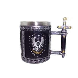 CI20003 CANECA DE INOX ESCUDO ESPADA 400ML