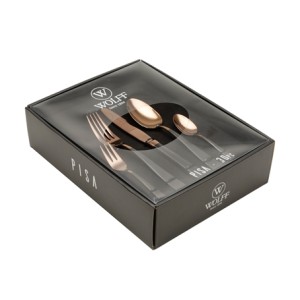 71499 FAQUEIRO 30PCS ACO INOX PISA TWO TONES ROSE/PRETO