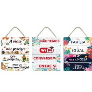 BR8006 KIT QUADRO COM CORDA NÃO TEMOS WI-FI 38X29CM