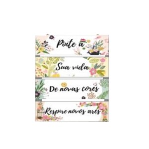 BR8003 KIT QUADRO COM CORDA PINTE A SUA VIDA 38X29CM
