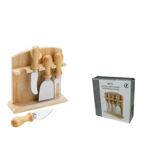 141276A JOGO TALHERES P/QUEIJO 5PCS 17X17X5,5