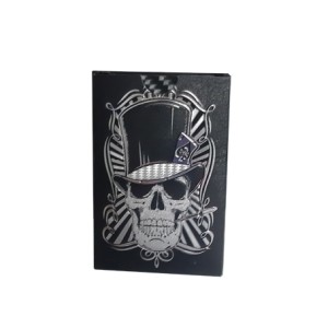 DL4610 JOGO BARALHO PRATEADO MODELO CAVEIRA