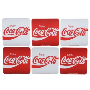 43131 SET 6 PT COPOS COCA-COLA ENJOY 10X10CM