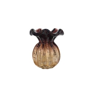 E02 VASO TROUXINHA AMBAR E CAFE PEQUENO 11X11,5CM