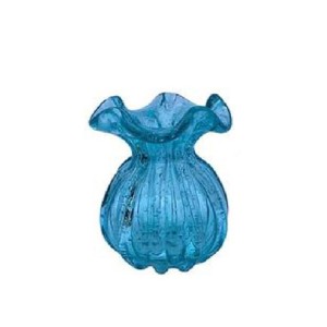 F01 VASO TROUXINHA GRANDE AZUL TIFFANY 14X16CM