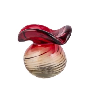 ABV-30 VASO TROUXINHA VERMELHO E AMBAR 12X10CM