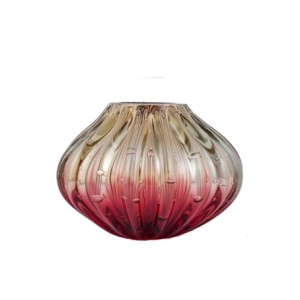 VAB-22 VASO ABOBORA VERMELHO E AMBAR PEQ