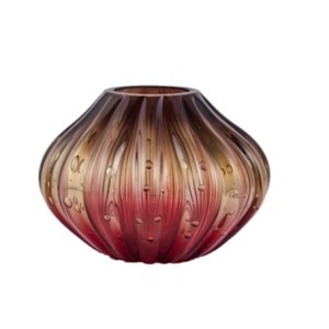 VABC-22 VASO ABOBORA VERMELHO AMBAR E CAFE PEQ 13X18CM