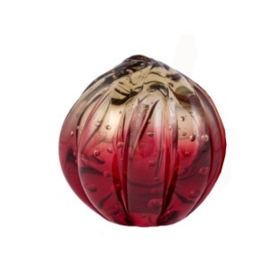 VAB-27 BOLA PITANGA VERMELHA E AMBAR GRANDE 14X20CM