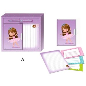 SXFS-4960 DIARIO BAILARINA C/CANETA E PAPEL CARTA