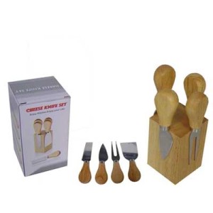 143216 KIT TALHERES P/QUEIJO 5 PECAS 14,5X7,5CM