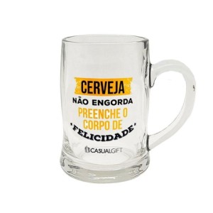 CSC002 CANECA CHOPP CERVEJA NÃO ENGORDA 400ML