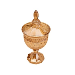 7417 POTICHE COM PE BRANDON AMBAR 11,5X24,5CM