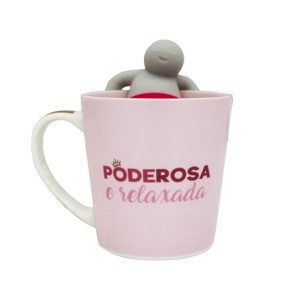 X10023995 CANECA COM INFUSOR P/CHA PODEROSA 350ML